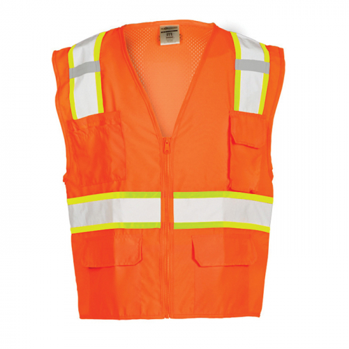 Kishigo 1163-2X, Solid Front with Mesh Back Vest , 1163-2X