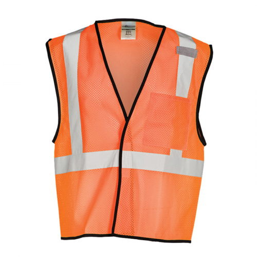 Kishigo 1193-2X-3X, Single Pocket Hook and Loop Mesh Vest, 1193-2X-3X