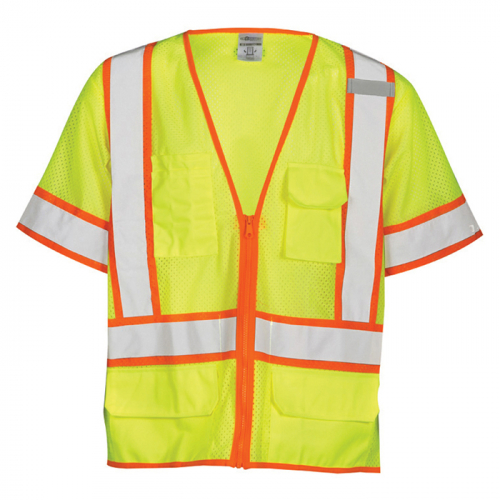Kishigo 1242-2X, 6 Pocket Contrast Mesh Vest, 1242-2X