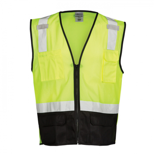 Kishigo 1509-2X-3X, Black Bottom Mesh Vest  , 1509-2X-3X