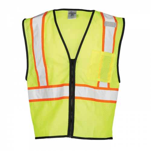 Kishigo 1527-2X-3X, Single Pocket Contrasting Mesh Vest, 1527-2X-3X
