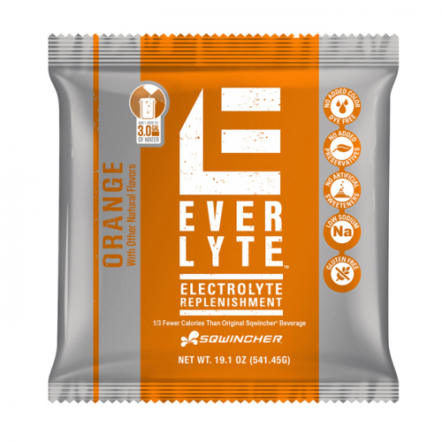 Sqwincher 159016871, Everlyte Powder, 32 packs per case, 2.5 gallon yield per pack, Orange Flavored,
