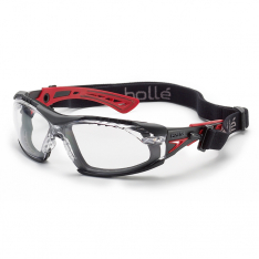 Bolle Safety 40252, Rush+, Red/Black Frame, Clear Lens, AS/AF, 40252