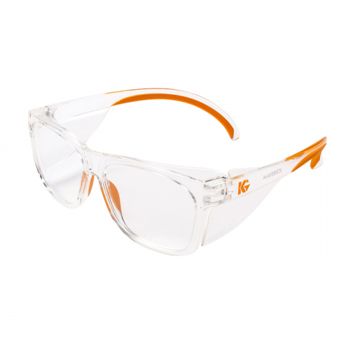 Kimberly-Clark Corporation 49301, Kleenguard Maverick Safety Glasses, Clear Anti-Fog lenses with Cle