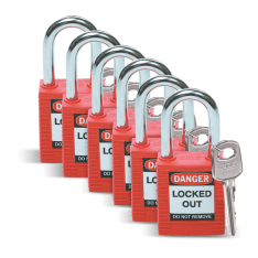 Brady 51339, Nylon Lockout Padlocks, Keyed Different, 51339
