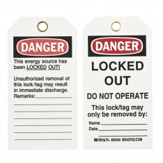 Brady 65454, Lockout Tags, 65454