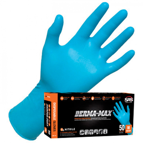 SAS Safety Corp. 6610-40, Derma-Max Nitrile Gloves, 6610-40
