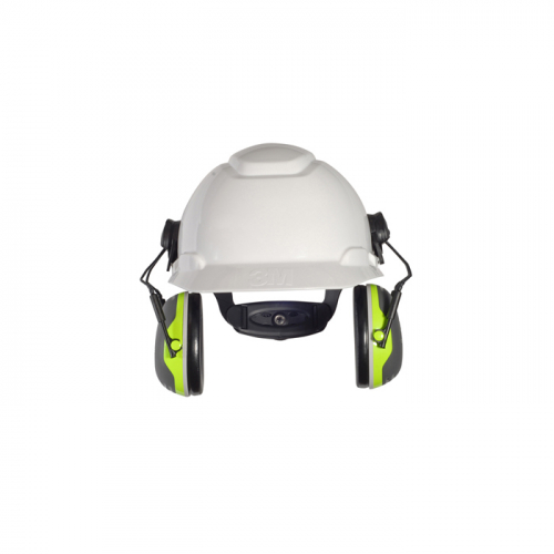 3M 7000104075, X1 Hard Hat-Attached Earmuff, Cap-Mount, Green, X1P3E