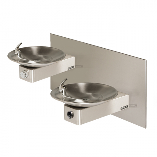 Haws 1011HO, Wall Mount ADA Touchless/Push Button Dual Fountain