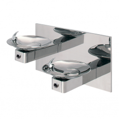 Haws 1011HPSHO2, Wall Mount ADA Touchless High Polished Dual Fountain
