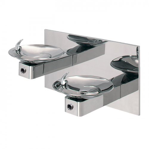 Haws 1011HPSHO2, Wall Mount ADA Touchless High Polished Dual Fountain