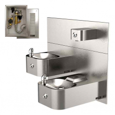 Haws 1119FRP, ADA Outdoor Freeze-Resistant Vandal-Resistant Drinking Fountain and Bottle Filler