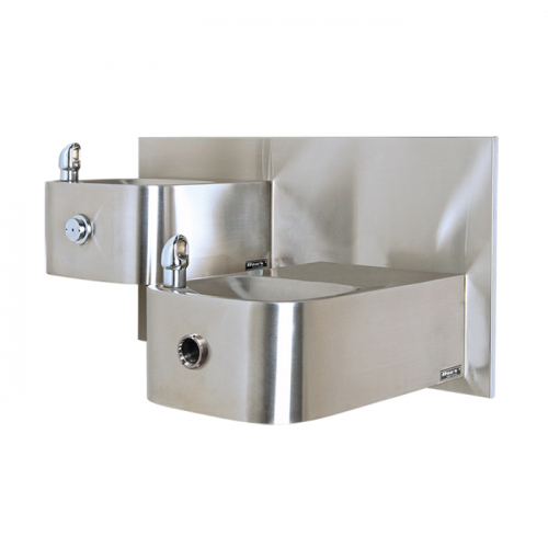 Haws 1119HO, Wall Mount ADA Touchless/Push Button Dual Fountain