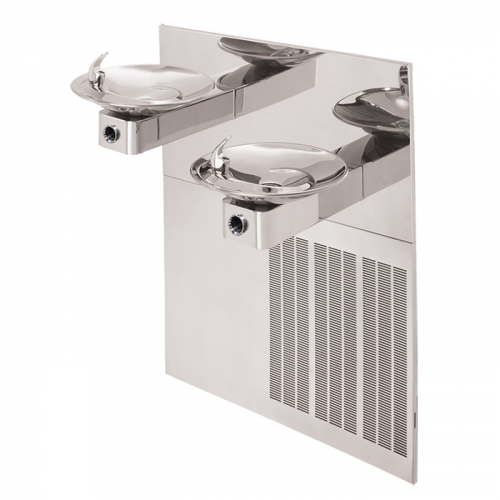 Haws H1011-8HPSHO2, Chilled Wall Mount ADA Touchless High Polished Dual Fountain