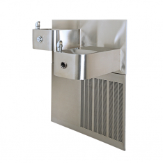 Haws H1119-8HO, Chilled Wall Mount ADA Touchless/Push Button Dual Fountain