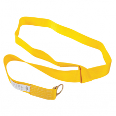 MSA 10002183, Anchorage Connector Strap, Yellow Nylon, Single D-ring, 10'