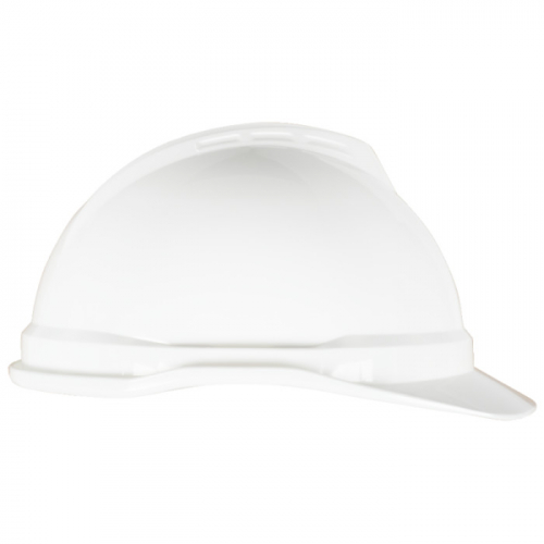 MSA 10034097, V-Gard 500 Cap, White Non-Vented, 6-Point Fas-Trac III