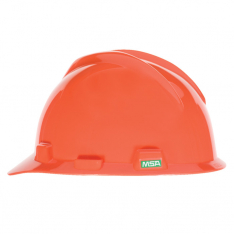 MSA 10057444, V-Gard Slotted Cap, Orange, w/1-Touch Suspension