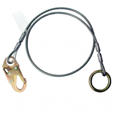 MSA 10082683, Anchorage Connector Extension, 12' Cable, 36C snaphook & O-Ring