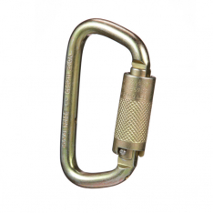 MSA 10089205, Steel Carabiner, 9/16" Gate Opening, Auto-Locking, ANSI Z359.12