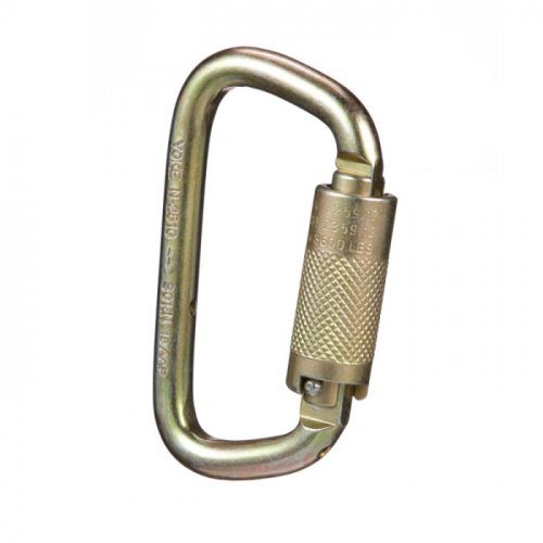 MSA 10089205, Steel Carabiner, 9/16" Gate Opening, Auto-Locking, ANSI Z359.12