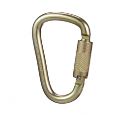 MSA 10089207, Steel Carabiner, 1" Gate Opening, Auto-Locking, ANSI Z359.12