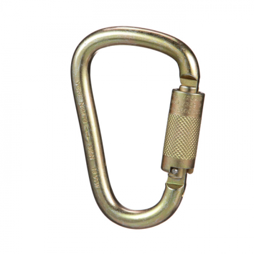 MSA 10089207, Steel Carabiner, 1" Gate Opening, Auto-Locking, ANSI Z359.12