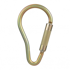 MSA 10089209, Steel Carabiner, 2.1" Gate Opening, Auto-Locking, ANSI Z359.12