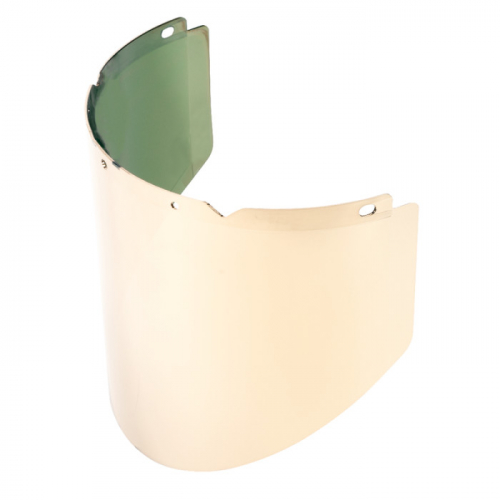 MSA 10115850, V-Gard Visor, PC, Green Tint w/ Reflective Coating, Molded, 9.5 "x 17.75" x .07"