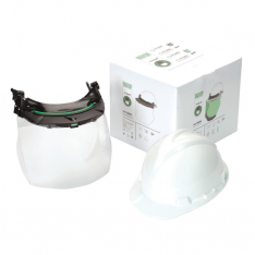 MSA 10118695, V-Gard Accessory System kit with V-Gard Cap, White, For Slotted Caps w/Clear PC Visor
