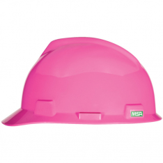 MSA 10155231, V-Gard Slotted Cap, Hot Pink, w/Staz-On Suspension
