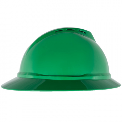 MSA 10167916, V-Gard 500 Hat, Green Vented, 4-Point Fas-Trac III