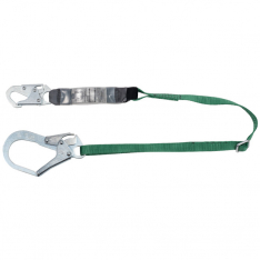 MSA 10188103, V-Series standard single-leg adjustable energy absorbing lanyard, 6', 36CL large snaph