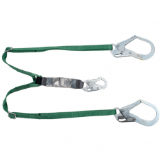 MSA 10190400, V-Series standard twin-leg adjustable energy absorbing lanyard, 6', 36CL large snaphoo