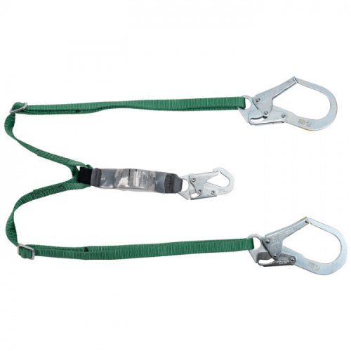 MSA 10190400, V-Series standard twin-leg adjustable energy absorbing lanyard, 6', 36CL large snaphoo