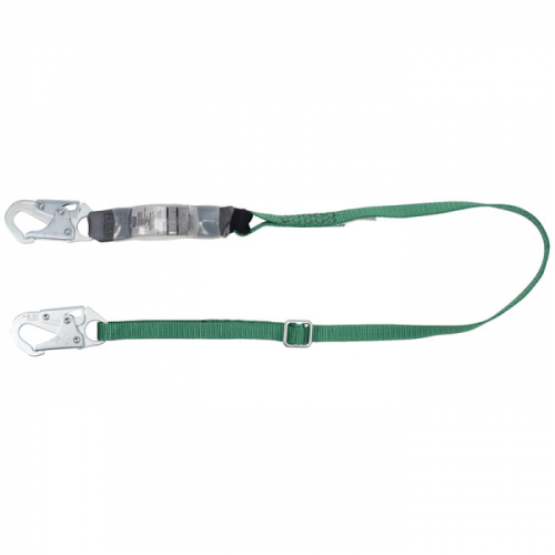MSA 10191755, V-Series Standard single-leg adjustable energy absorbing lanyard, 6', 36C small snapho
