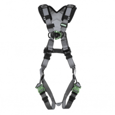 MSA 10194657, V-FIT Harness, Extra Large, Back & Chest D-Rings, Quick-Connect Leg Straps, Shoulder P