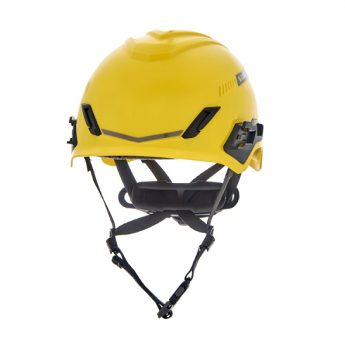 MSA 10194787, V-Gard H1 Safety Helmet, Trivent, Yellow, Fas-Trac III Pivot, ANSI, EN12492