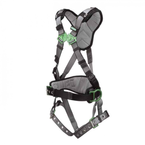 MSA 10195149, V-FIT Construction Harness, Standard, Back & Hip D-Rings, Tongue Buckle Leg Straps, Sh