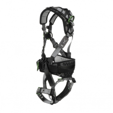 MSA 10195183, V-FIT Construction Harness, Super Extra Large, Back & Hip D-Rings, Tongue Buckle Leg S