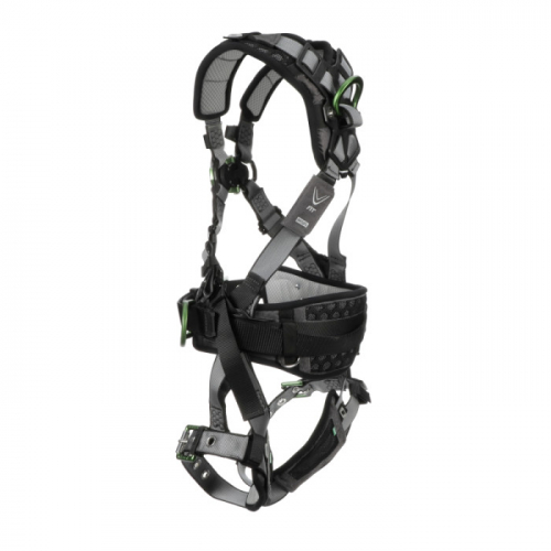 MSA 10195183, V-FIT Construction Harness, Super Extra Large, Back & Hip D-Rings, Tongue Buckle Leg S