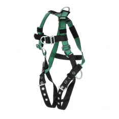 MSA 10197207, V-FORM Harness, Standard, Back, Chest & Hip D-Rings, Tongue Buckle Leg Straps