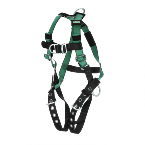 MSA 10197207, V-FORM Harness, Standard, Back, Chest & Hip D-Rings, Tongue Buckle Leg Straps