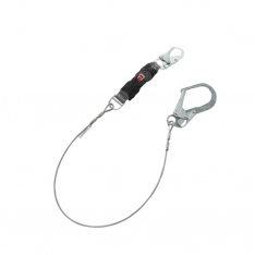 MSA 10199016, V-Series welding cable single-leg fixed energy absorbing lanyard, 6', 36CL large snaph