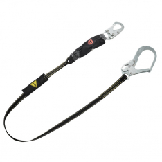 MSA 10199055, V-Series, High Heat, web, single-leg fixed energy absorbing lanyard, 6', 36C small sna