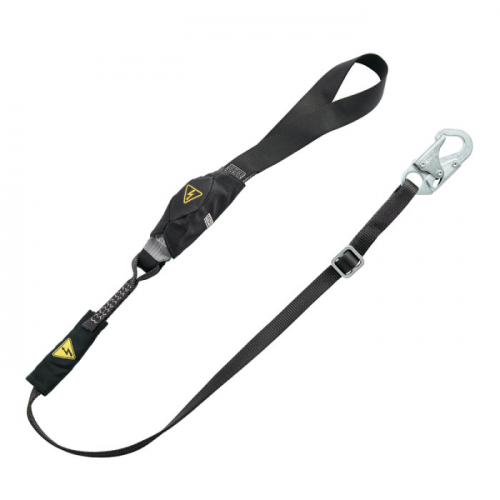 MSA 10199061, V-Series utility single-leg adjustable energy absorbing lanyard, 6', 36C small snaphoo
