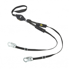MSA 10199062, V-Series utility twin-leg adjustable energy absorbing lanyard, 6', 36C small snaphooks