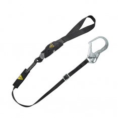 MSA 10199063, V-Series utility single-leg adjustable energy absorbing lanyard, 6', 36CL large snapho
