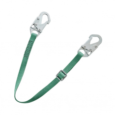 MSA 10201454, V-Series standard single-leg adjustable restraint lanyard, 3', 36C small snaphooks, AN