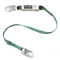 MSA 10211485, V-SERIES 12FT Free Fall/Heavy Worker single leg energy absorbing lanyard, 6' small sna